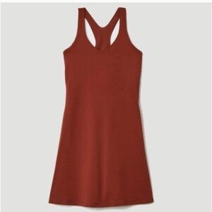 Girlfriend Collective Mahogany Lola V-neck Dress